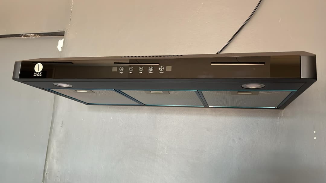 IQRA 90cm Under Cabinet Cooker Hood, Double Carbon Filter,LED Lamp, 3 Speed, Double Motor, Touch Control Panel, IQ-CM9009B