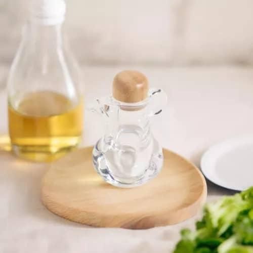 Acrylic Honey Jar with Syrup Dispenser Spice Jar Olive Oil Bottle Leakproof Oil and Vinegar Dispenser For All Dilute Liquid With Bamboo Lids