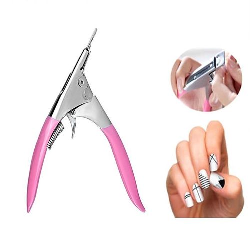 Trimmer Manicure Tools Acrylic Nail Clippers Cutter Fake False Nail Clippers Edge Cutter- Pink