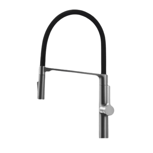 Newmatic T09M Kitchen Flexi Mixer Tap - Silver/Black