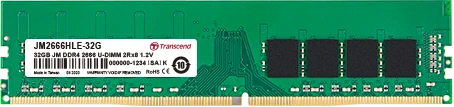 Transcend 32GB DDR4 2666 RAM - Green