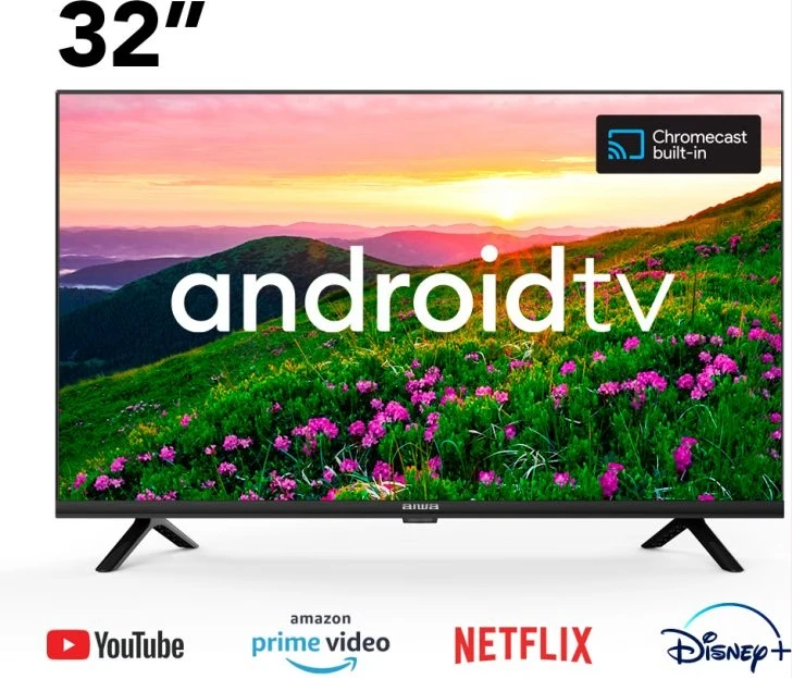 Aiwa 32-Inch Smart TV; HD LED Android Smart TV With Inbuilt Free To Air Decoder – Black