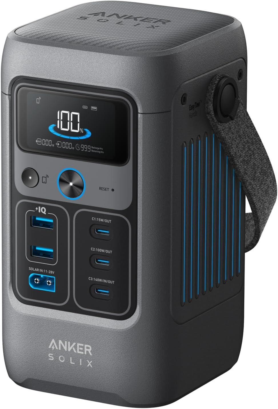 Anker SOLIX 60,000mAh, C200 DC Power Bank Station, 192Wh Portable Power Station, LiFePO4 Battery, 200W Solar Generator, For Outdoor Camping, Traveling, and Emergencies