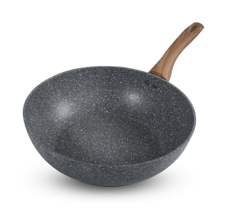 Homeway 28cm Marble Wok - Forged - HW3417