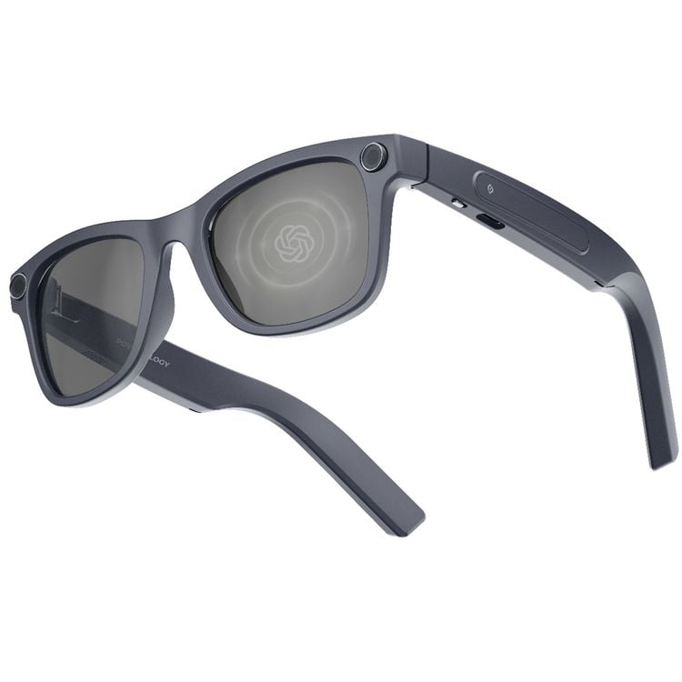 Powerology Paganspo AI Camera Smart Glasses, Up to 10 Hours Playback Time, Dual Silicone Microphones, 4GB Internal Storage, 8MP Camera, Immersive Stereo Audio, Voice Assistant, Real-Time Translation -