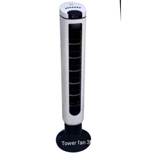 Freestanding Tower Fan Cooling Oscillating Swinging 32 inch with 3 Speed Configuration Silent Setting Quiet Bladeless With Adjustable Wind Power 12h Timer, LED Sensor Panel, Remote Controller And Char
