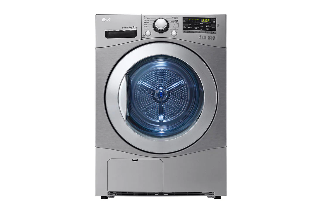 LG Front Loader Dryer RC9066 9Kg, Sensor Dry, Inverter Technology, NFC - Dark Silver