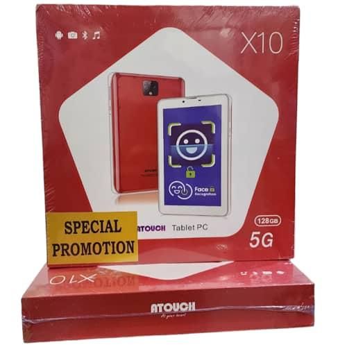 Atouch 5G Android Educational Tablet X10, 7"Inch Smart Kids Tab with 4GB Ram/128GB Rom,Quad-Core, Dual-Sim,Wifi,Zoom Supported Tablet PC Plus Free Gifts -Multicolor