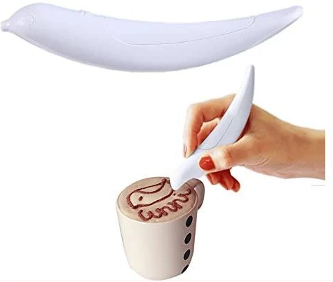 Electric Latte Coffee Spice Pen, Cake Decoration Carving Pen- White