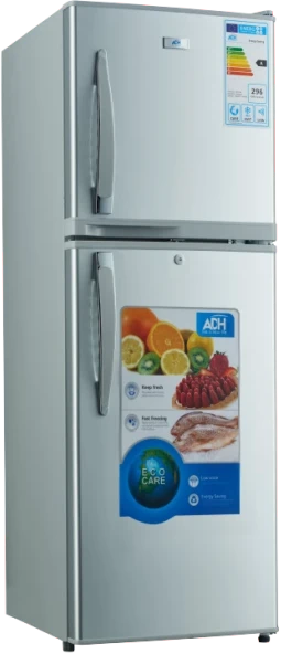 ADH 178 - Litres Fridge, Double Door Top Mount Freezer Defrost Refrigerator - Silver