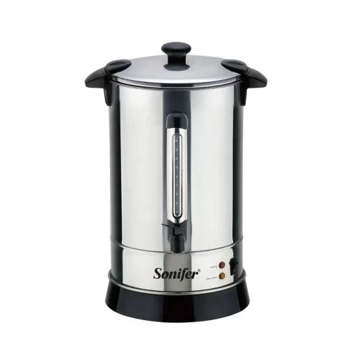 Sonifer 20 Litre Tank Electric Stainless Steel Heating Hot Water Boiler Electric Kettle Urn To Make Tea For Office Parties And Home -Silver