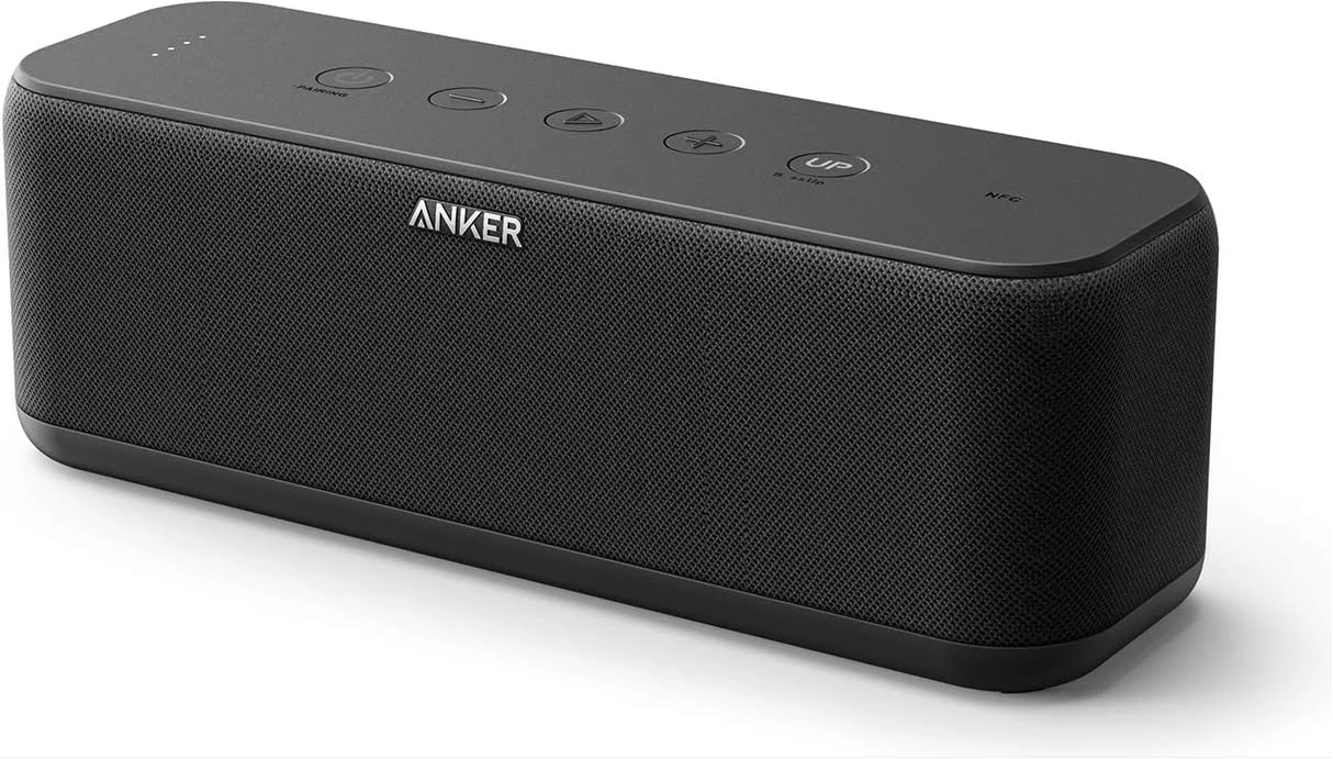 Anker Soundcore Boost Bluetooth Speaker with Well-Balanced Sound, BassUp, 12H Playtime, USB-C, IPX7 Waterproof, Wireless Speaker with Customizable EQ via App, Wireless Stereo Pairing