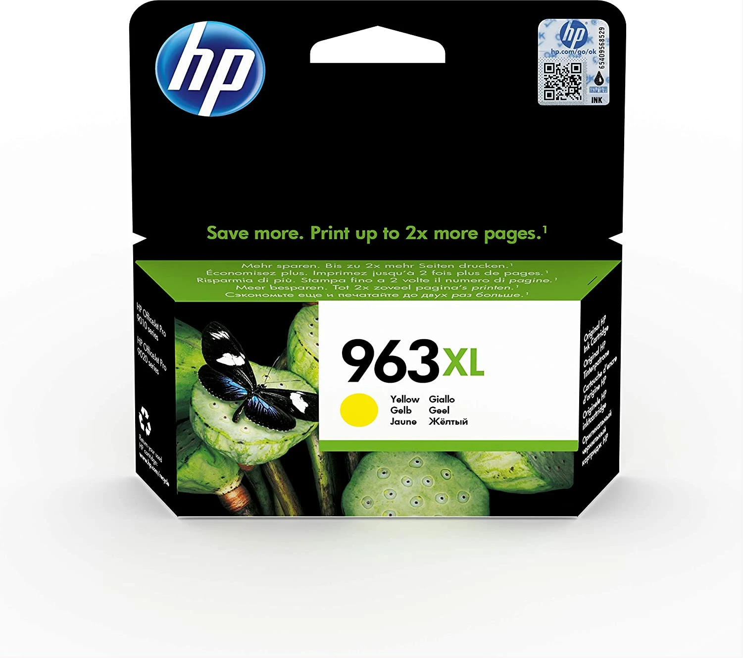 HP 963XL High Yield Original Ink Cartridge, Yellow, Single Pack