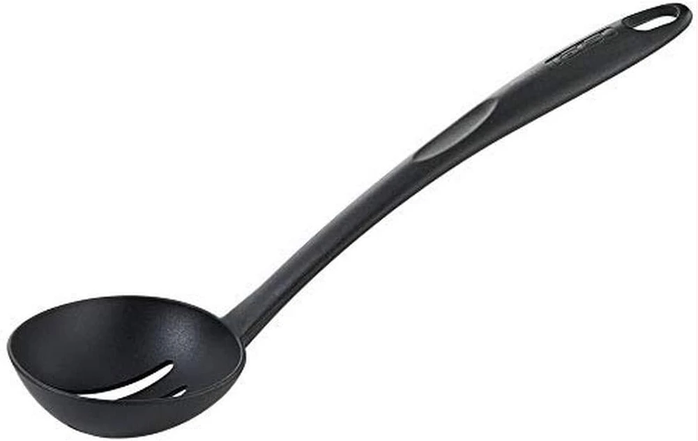 TEFAL Bienvenue Slotted Spoon, Black, Plastic, 2744512