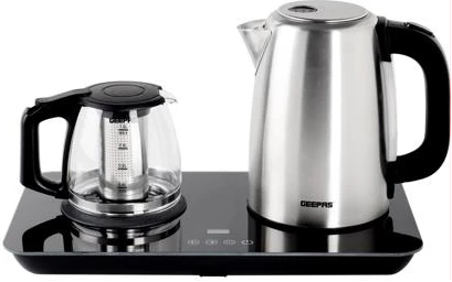 Geepas 2-in-1 Digital Kettle & Tea Maker, Stainless Steel Filter, 400W & 1800W, GTM38045