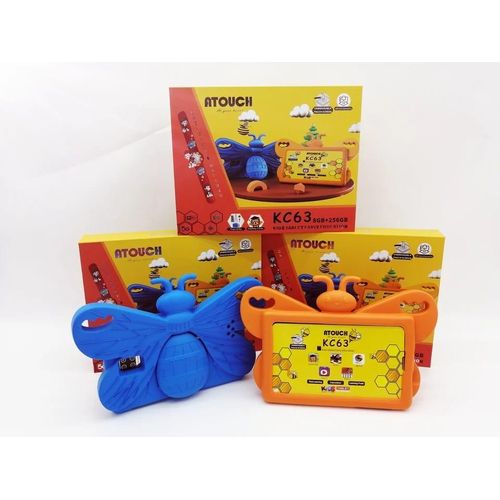 Atouch KC63 Android Educational Tablet PC - 7" - 256GB ROM - 8GB RAM - 5G SIM Enabled - 4000mAh- Multicolor