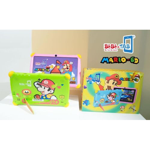 Bebe Mario - 6D 7 Inch Kids Learning WiFi Tablet 4GB RAM – 64GB HDD New with Gifts - Blue