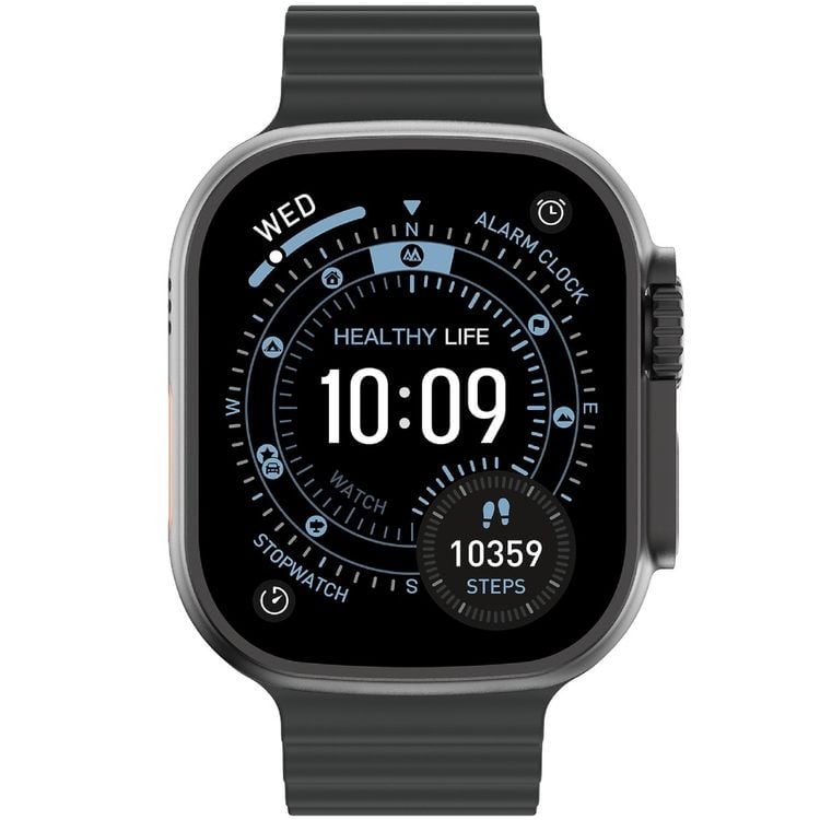 GREEN LION Communicate 49mm Ultra Smartwatch, 2.04” AMOLED Display, 350mAh Battery, 2–3 Days Use, 10-Day Standby, Bluetooth 5.4, 1GB Flash, 3ATM Waterproof, Wireless Charging, Double Tap, Dynamic Isla