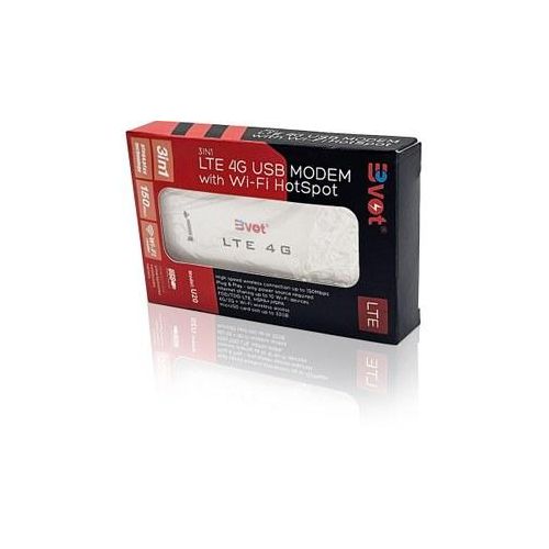 BVOT 3 in1 LTE 4G USB Modem With Wifi HotSpot- White