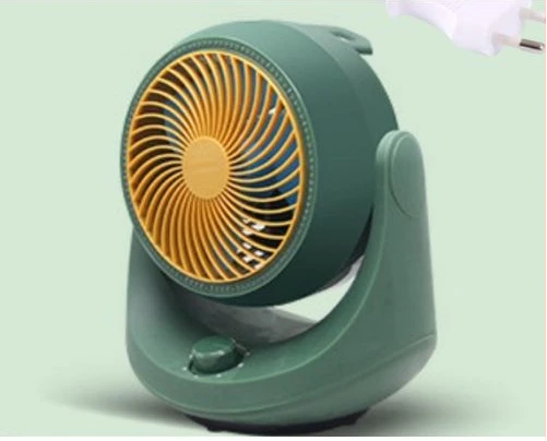 Small Mini Office Desktop Fan, Table Air Circulation Fan, Household Silent Electric Fan, 35nb Low-Noise Operation, Turbo Fan Design- Green