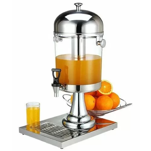 ADH 6 Liters Single Table Juice Dispenser Stainless (JD-81) - Silver