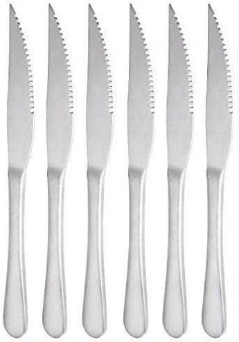 6 Pieces Of Table Steak knives Cutlery Set, Silver