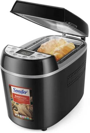 Sonifer SF-4005 Automatic Electric Programmable Digital Bread Maker Machine, Black