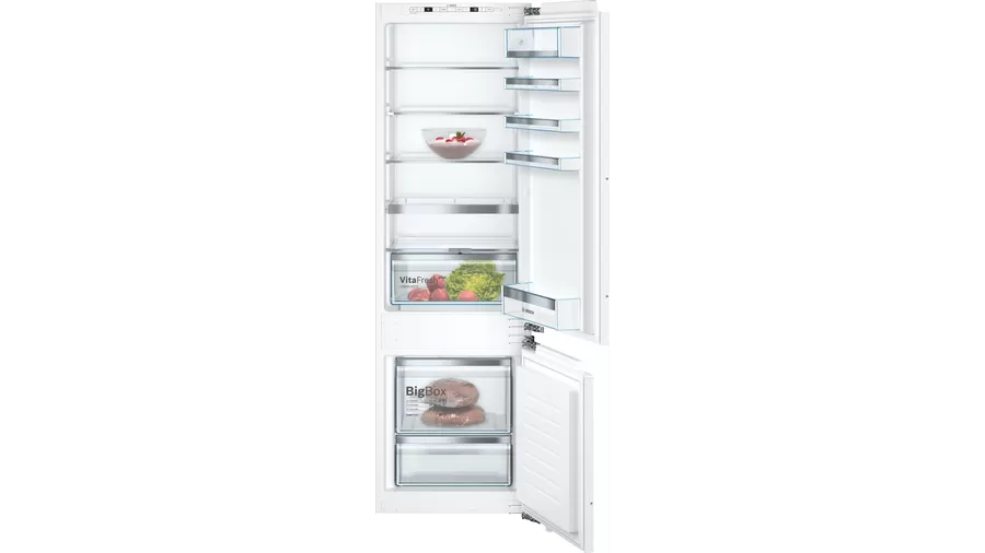 Bosch  270 Litre Built-in Refrigerator, Fridge Freezer, Bottom Freezer, Frost Free, VitaFresh Plus, SuperCooling -  KIS87AF30O