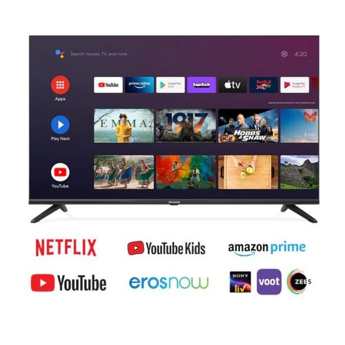 Aiwa 40-Inch HD LED Android Smart TV, HDMI, USB, Netflix, Youtube, Prime Video, Inbuilt Free To Air Decoder - Black