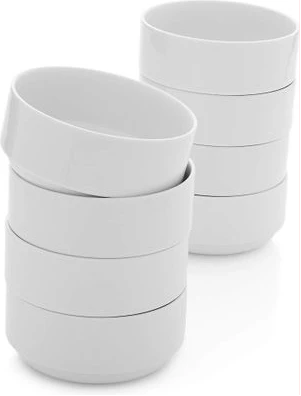 6 Pcs of Sauce Food, Soup & Cereal Serving Bowls - White