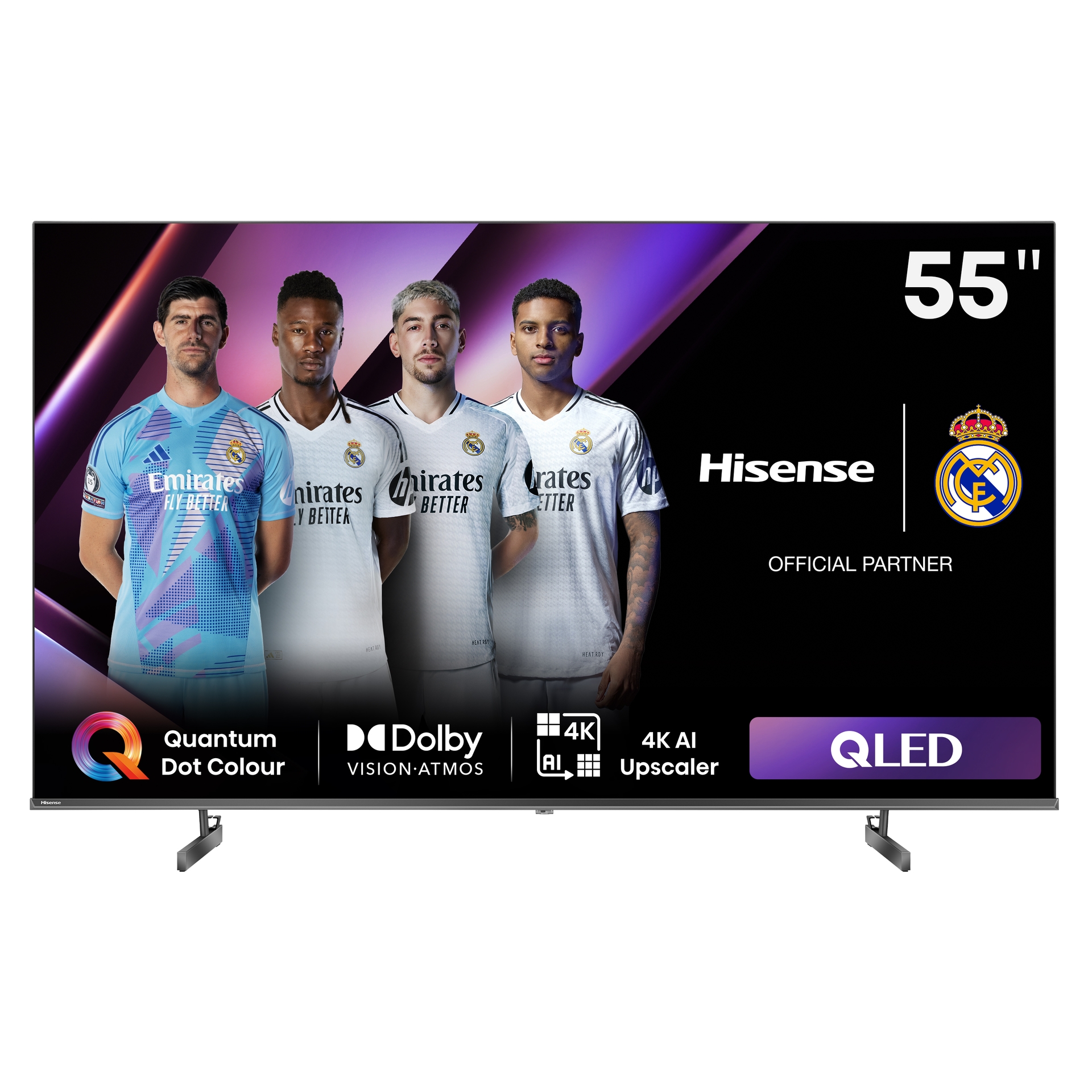 Hisense 55 Inch QLED, UHD 4K 55Q6N Smart VIDAA TV, Quantum Dot Colour, Dolby VISION ATMOS, 120 High Refresh Rate,Netflix, Youtube,Prime Video, Chromecast Built-in, HDMI, USB, Free To Air (3YRs WRTY)