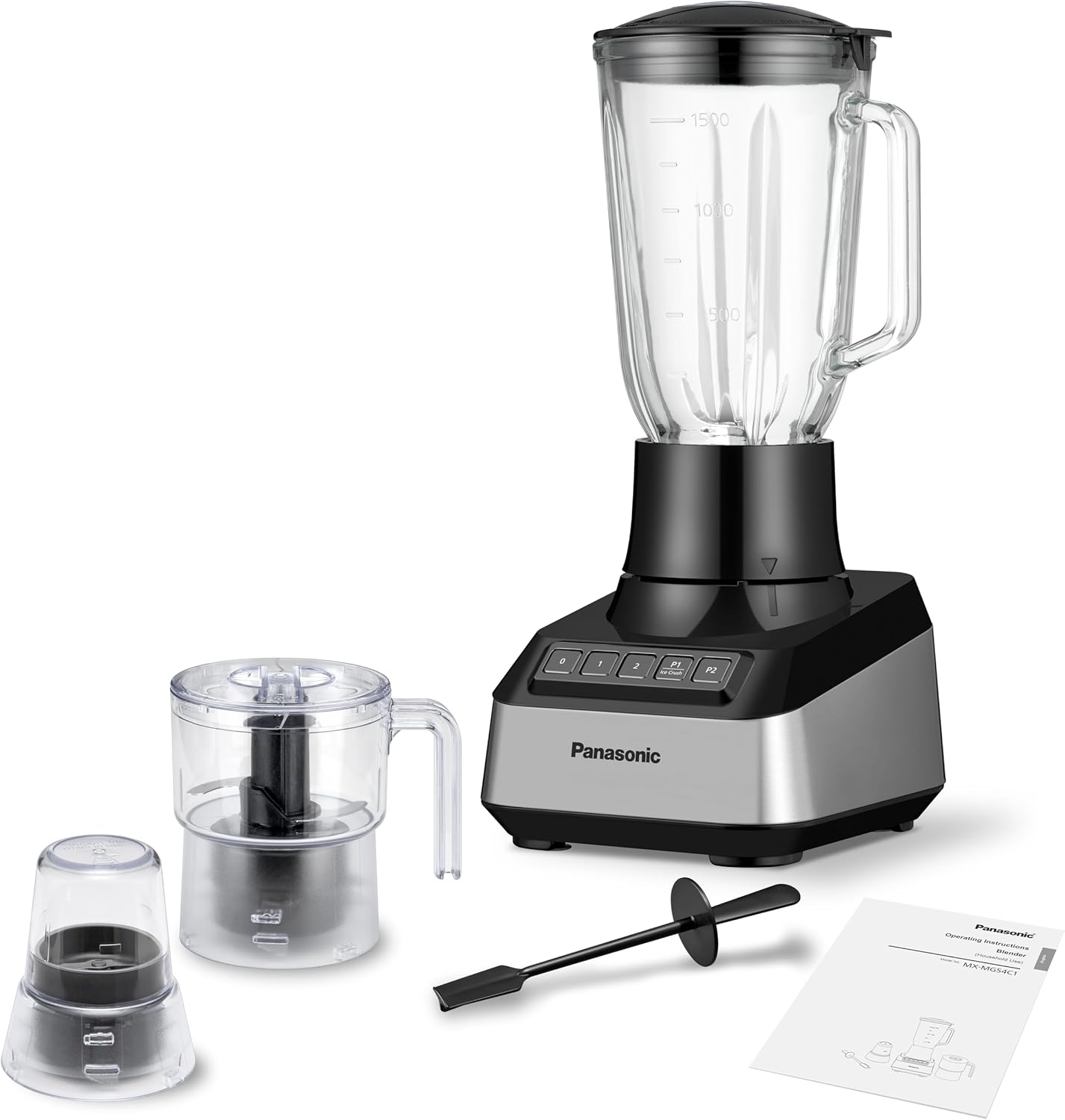 Panasonic Blender 800W Glass Jug Chopper - MX-MG54C1KTZ
