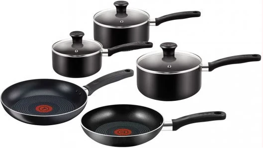 Tefal Essential 5pc Cookware Set B372S544 - Black
