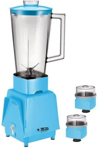 Electro Master EM-BL-1071 1.0L Jar Blender & 2 Grinders - Blue