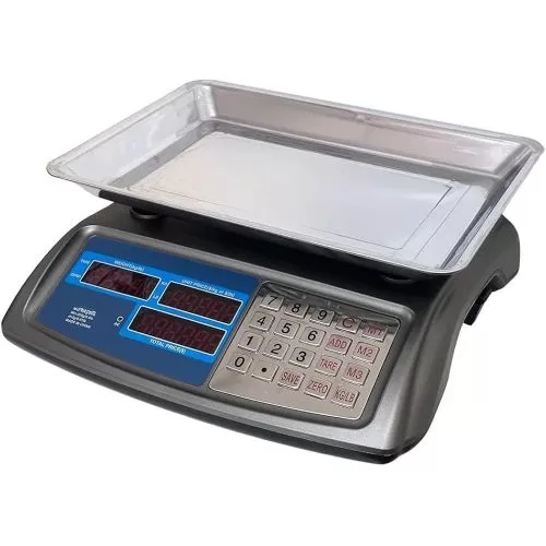 Professional Electronic Digital Price Computing Scale 88lb/40kg Commercial Food Weighing Scale for Produce Meat with Stainless Steel Large Platform, LCD Display, And Green Bright Backlight For Food An
