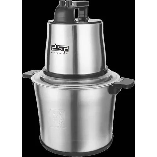Dsp 10 Litre Commercial Electric Food Chopper Meat Grinder Food Processor, Two Speed Button, Stainless Steel for Meat, Vegetables, Fruit- Silver