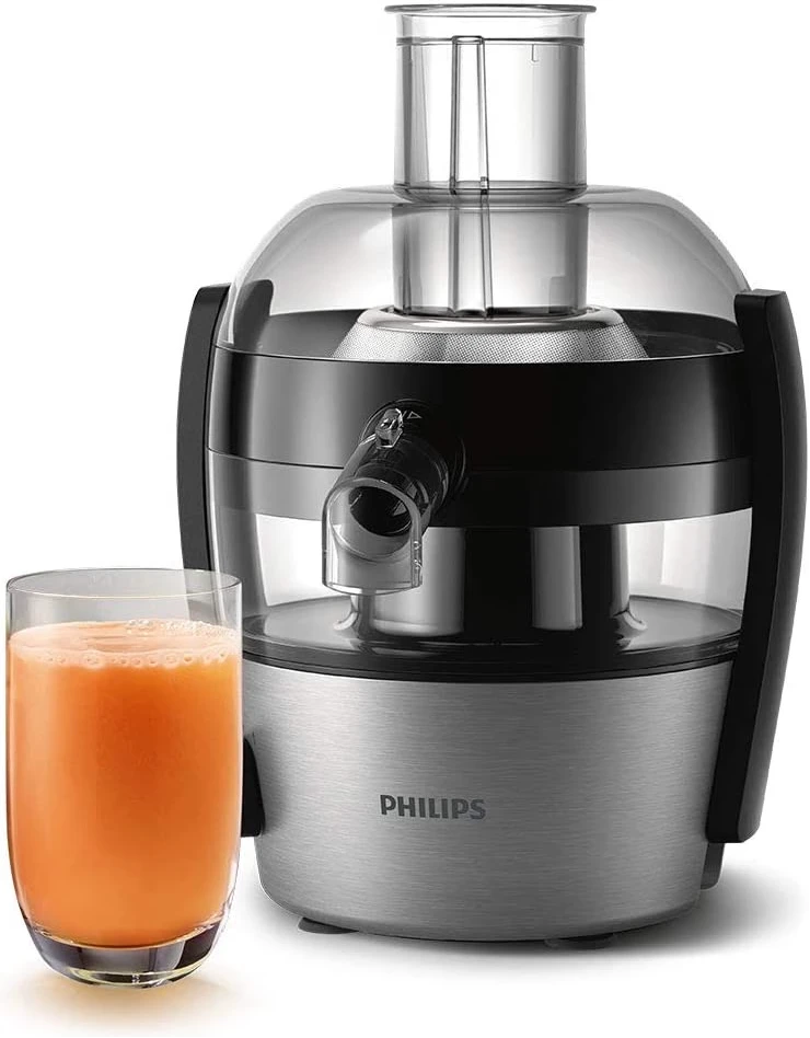 Philips HR1836 Viva Collection Compact Juicer, 1.5 Litre, 500 Watt - Brushed Aluminium