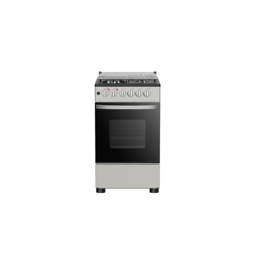 Midea Cooker 50x60cm, 3 Gas Burners + 1 Electric Plate, Electric Oven & Grill, Auto Ignition, 50E3G1H-BK
