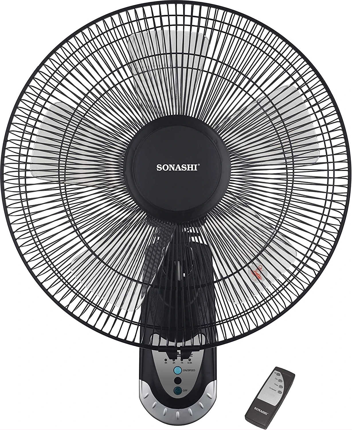 Sonashi 16 Inch Wall Fan With Remote Control Black SF-8007WR