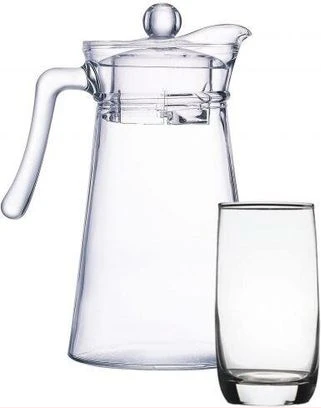 Luminarc Vigne & Kone Plain 7Pc Water Set Glasses And 1.3L Juice Jug"