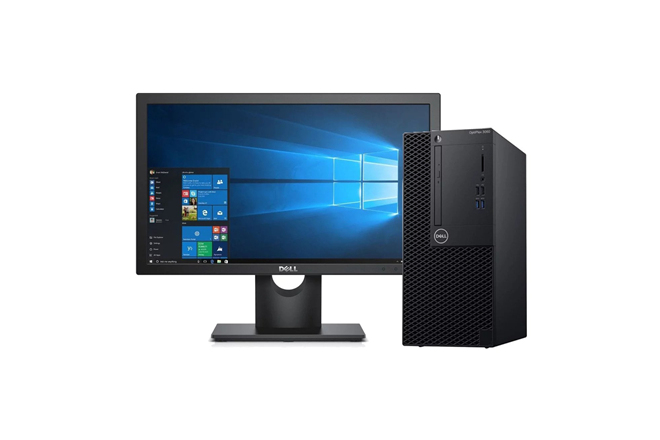 Dell OptiPlex 3060 i3 MT Desktop (i3 8100, 4GB, 1TB) with 18.5-inch Desktop Computer - Black