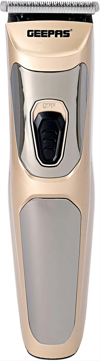 Geepas GTR56023 Rechargeable Hair Clipper Precise Beard Styler With Fine Steel Head - Pack of 1, Small, Gold