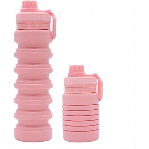 Reusable Silicone Collapsible Water Bottle, 750ml/25oz BPA-Free Large Capacity Foldable Silicone Water Bottle, Portable Leak-Proof Sports Water Bottle With Strap For Gym Sports Fitness Travel Camping 