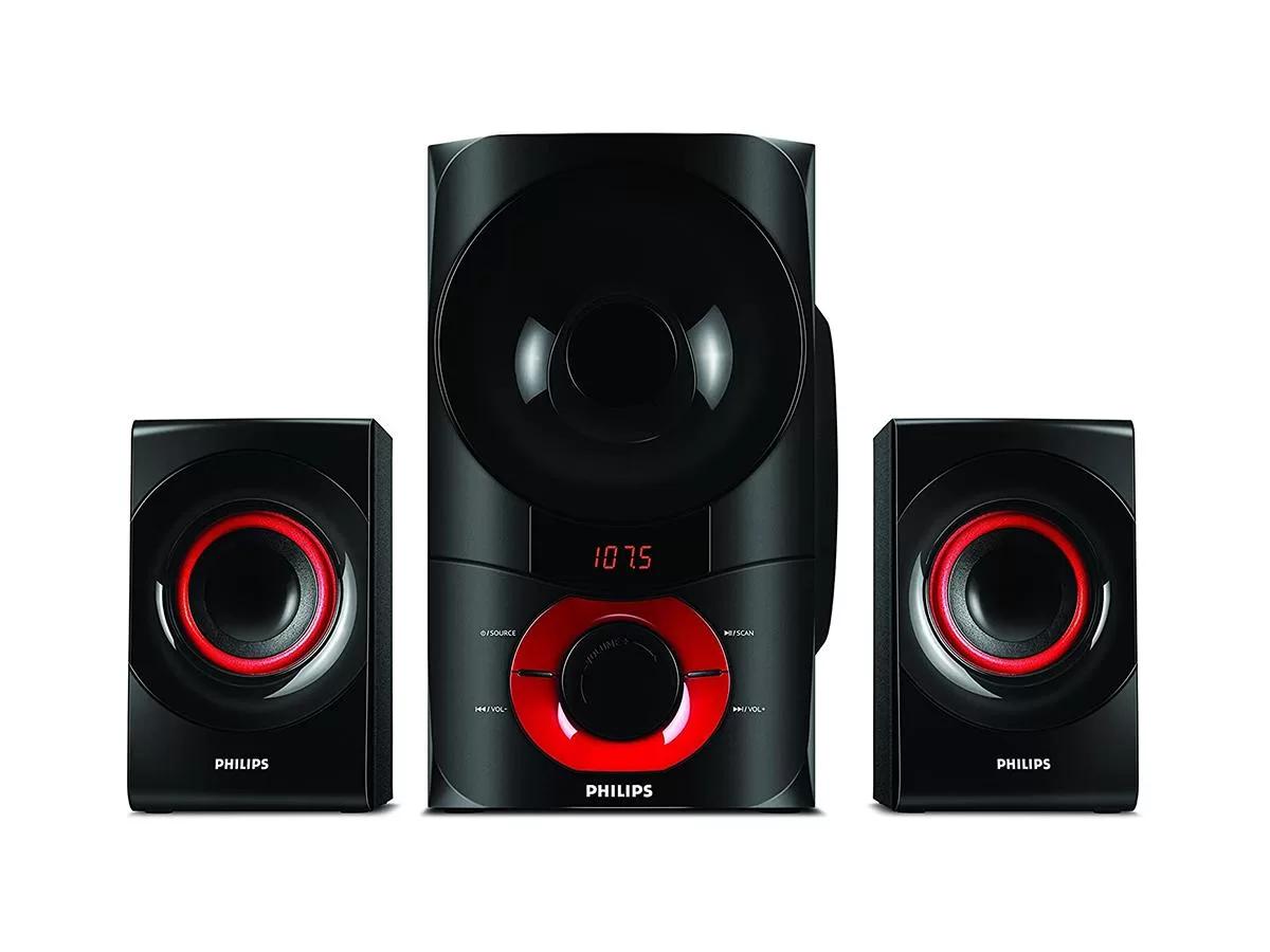 Philips IN-MMS6060F/94 6000 Watt 2.1 Channel Wired Multimedia Speaker (Black)
