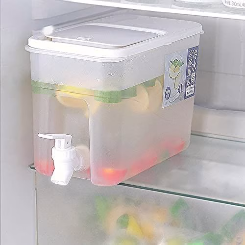 2L Fridge Beverage Dispenser With Faucet In Refrigerator Container, Colourless