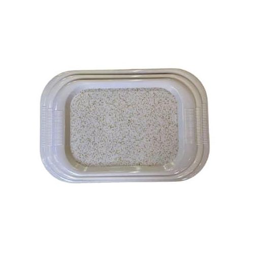 3 Pieces Of Large Snack Food Meals Breakfast Serving Trays, Rectangular Melamine Coffee Drinks Tea Cups Plate And Bowls Holder Platters For Restaurant, Parties, Coffee Table, Kitchen Dining Tableware 