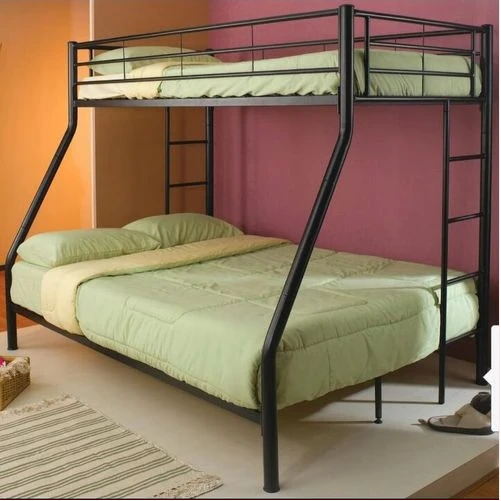 Steel Double Decker Bed - Black