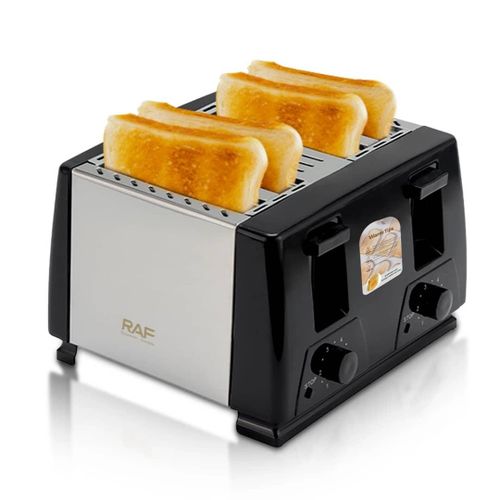 RAF Fast Breakfast 4 Slice Electric Breakfast Maker High Quality 1300W Toaster Bread Toaster