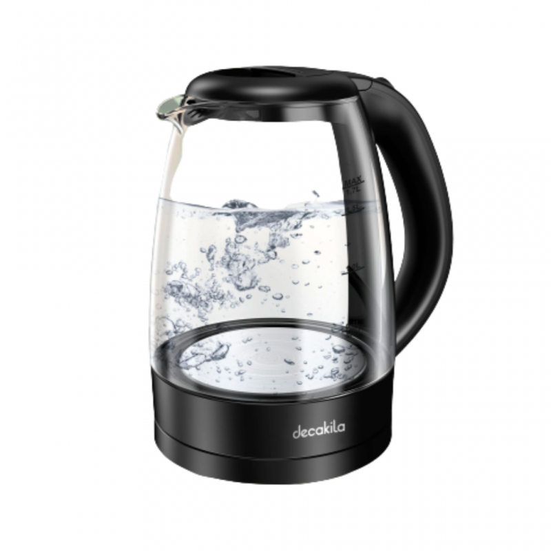 Decakila 1.8 L, 2200 Watts, Glass Electric Stainless Steel kettle, KEKT018B