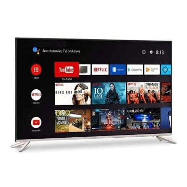 SOLSTAR 65 Inch – 4K UHD Smart Android LED TV, HDR, Satellite, Youtube, Netflix, 8GB ROM, HDMI, USB, Inbuilt Free To Air Decoder – Black